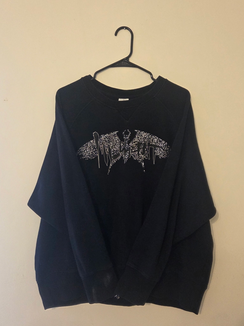 Disney Black Crewneck Sweater with White Graphic